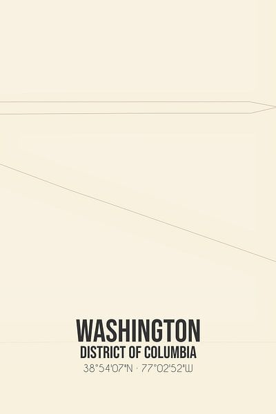 Carte ancienne de Washington (District de Columbia), Etats-Unis. par Affiches de lieux