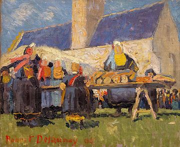Bretonischer Markt von Robert Delaunay van Peter Balan