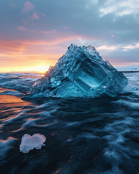Goldenes Licht über den Wellen von fernlichtsicht