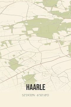 Vintage map of Haarle (Overijssel) by Rezona