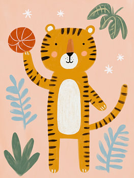 Basketball Tiger – Jeux sportifs avec des animaux de la jungle