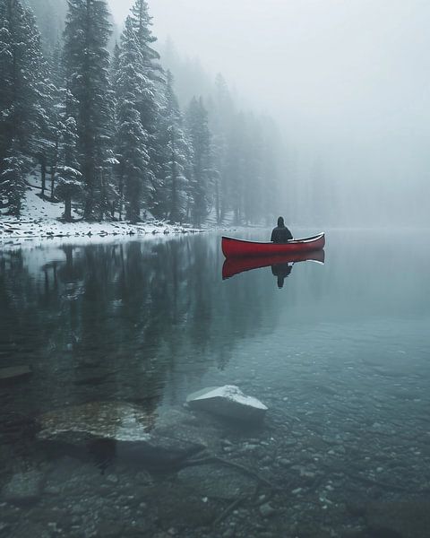 Boot im Winter von fernlichtsicht