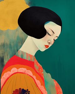 Colourful illustration "Daydreamer" by Carla Van Iersel