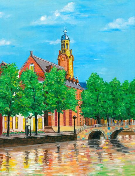 Leiden schilderij Academiegebouw van Kunst Kriebels