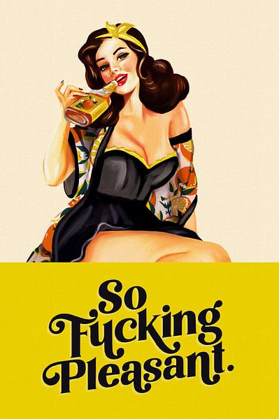 So Fucking Pleasant Art Deco Pinup Girl by The Whiskey Ginger