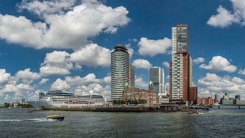 Rotterdam Kop van Zuid with Hotel New York and the Cruise Terminal by Hans Kool