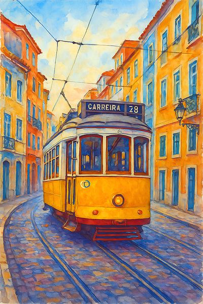 Lisbonne, Portugal peinture. par Johannes