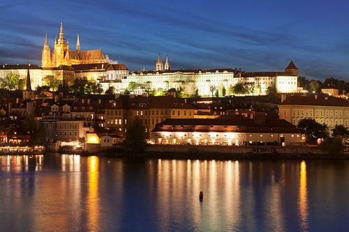 Charles Bridge, Hradcany and St Vitus Cathedral, Prague,