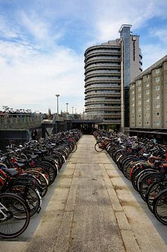 Bicycle storage Central station Amsterdam by Peter Bartelings