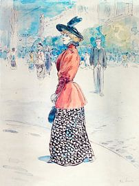 Elegant auf einem Boulevard, Henry Somm