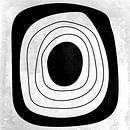 Abstrakte geometrische schwarze und weiße Kreise 4 von Dina Dankers Miniaturansicht