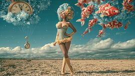 surrealistische Frau mit einem Hauch von Dalí von Egon Zitter