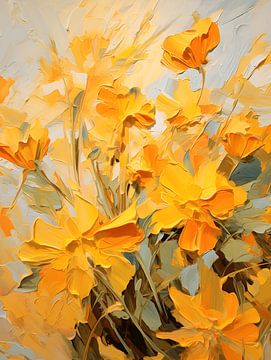 Wilde gelbe Blumenexplosion von Felix Wiesner