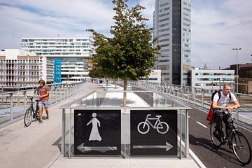 Pont pour cyclistes et piétons à Utrecht, Pays-Bas sur Remco-Daniël Gielen Photography