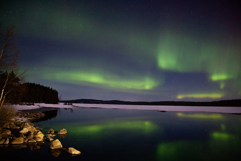Nordlicht in Nain von Peter Rondaan
