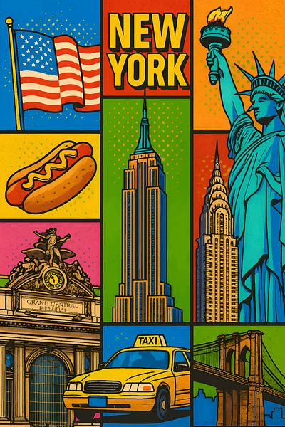 Peinture pop art de New York. par Johannes