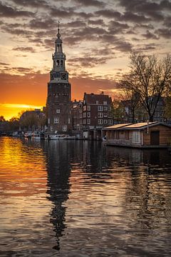 Sunset at the Oudeschans by Ernesto Schats