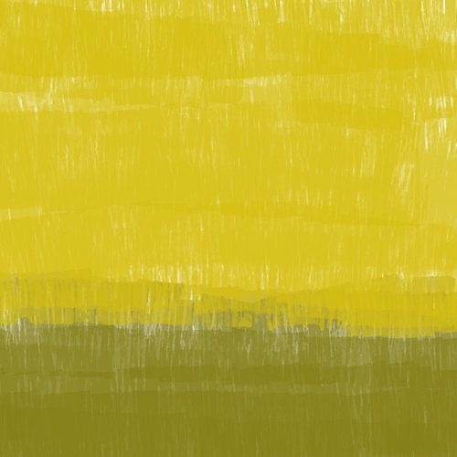 Kleurrijke huiscollectie. Abstract landschap in geel en groen.