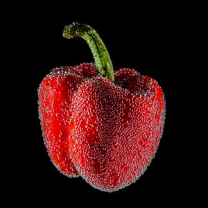 Paprika met bubbels
