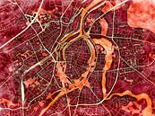 Kaart van Lübeck in de stijl 'Amber Autumn' van Maporia thumbnail