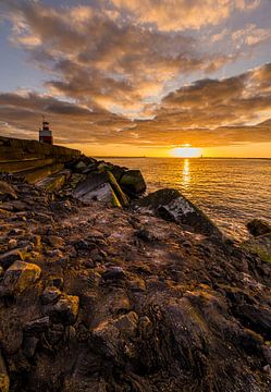 Sunset on the North Pier in March 2025 3 by peterheinspictures