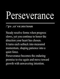 Perseverance Definition - Black by WordsThatInspire