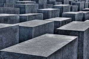 Judengedenkmal Abstract monochrome bleu by Patrick LR Verbeeck