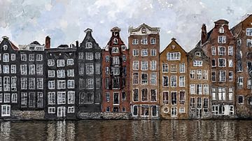 Peinture historique d'Amsterdam sur Anton de Zeeuw