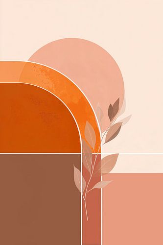 Botanische Abstract in Aarde tinten no.2