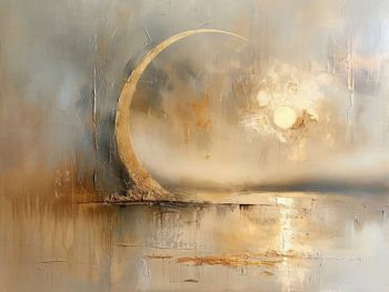 Modern abstract in wabi-sabi style