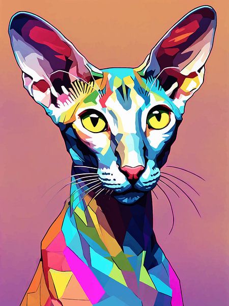 Oriental Shorthair Pop Art by MIROKKU