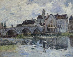 Alfred Sisley, Le Pont de Moret, Sturmeffekt, 1887
