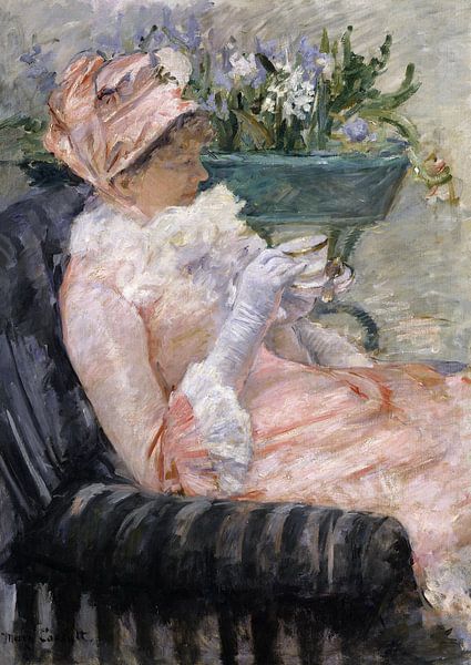 De kop thee , Mary Cassatt - 1880 van Het Archief
