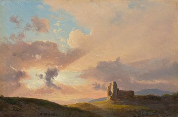 De ruïnes bij zonsondergang, Karol Marko
