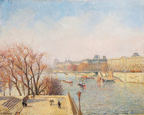 The Louvre, Morning, Sunlight (1901) painting by Camille Pissarro.
