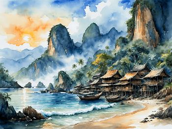 Lever de soleil en Thaïlande