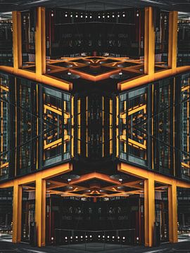 Symmetrische Architektur des Leadenhall Building London – abstrakte moderne Stadtarchitektur