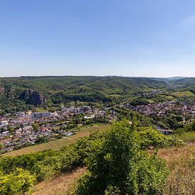 Panoramisch uitzicht van Bad Münster am Stein-Ebernburg in Rijnland-Palts, Duitsland van Reiner Conrad