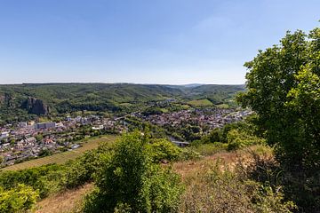 Panoramisch uitzicht van Bad Münster am Stein-Ebernburg in Rijnland-Palts, Duitsland van Reiner Conrad