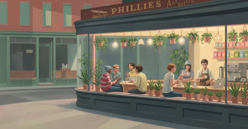 Les Nighthawks hipsters par Studio BB