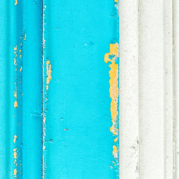 Abstrait de bleu pastel sur un panneau en fer forgé par Texel eXperience
