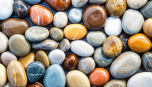 Abstract background with smooth, wet pebbles