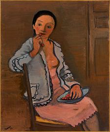 Georges Kars, Meisje eet kersen, 1932 van Atelier Liesjes