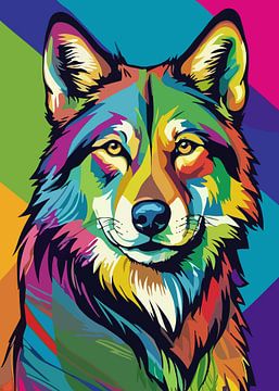 Wolf Pop Art-stijl van MIROKKU