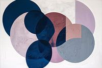 Abstracte vormen in zachte kleuren