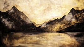 Berglandschaft im Sonnenuntergang von Frank Heinz