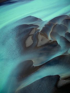 Rivierdelta Texturen van IJsland #10 van Keith Wilson Photography
