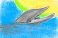 Glücklicher Delfin von Johann Bucher Miniaturansicht