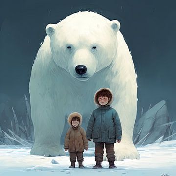 Buddies of the polar bear by Vlindertuin Art
