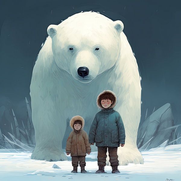 Buddies of the polar bear by Vlindertuin-Art